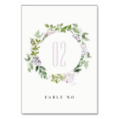 Lila bloemenkrans huisje tuin bruiloft kaart (Voorkant)