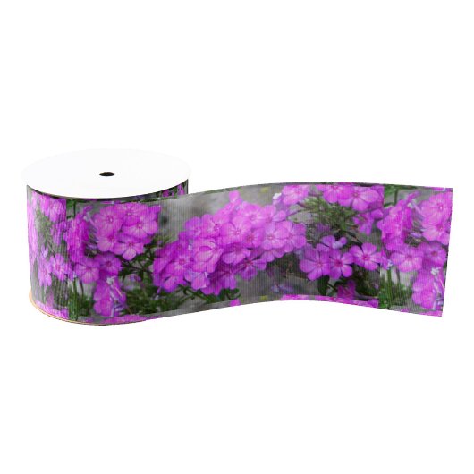 Lila bloemenlint grosgrain lint