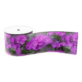 Lila bloemenlint grosgrain lint (Spoel)