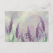 Lila Bloemenveld Moderne Huwelijksreceptie Informatiekaartje (Achterkant)