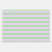 Lila bloemenvellen, strepen en Chevron-vellen Inpakpapier Vel (Voorkant 3)