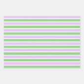 Lila bloemenvellen, strepen en Chevron-vellen Inpakpapier Vel (Voorkant 2)