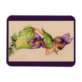 lila bloemmeisje magneet (Horizontaal)