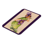 lila bloemmeisje magneet (Linkerzijde)