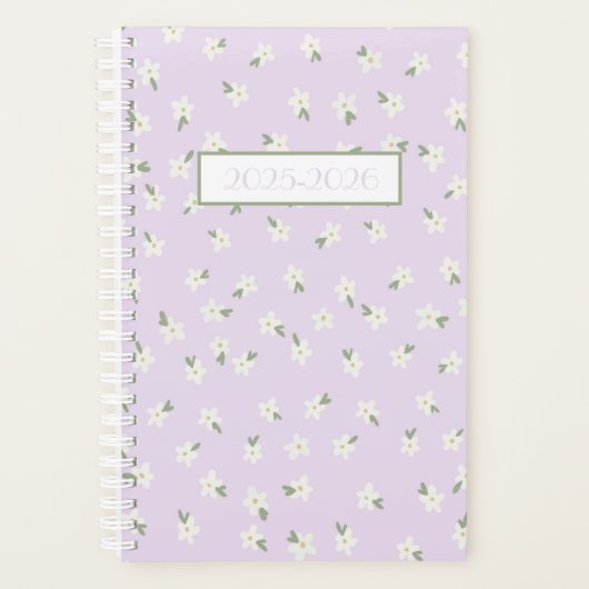 Lila bloemplanner planner (Voorkant)