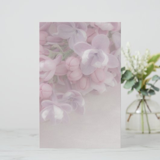 Lila bloesem briefpapier (Staand voorkant)