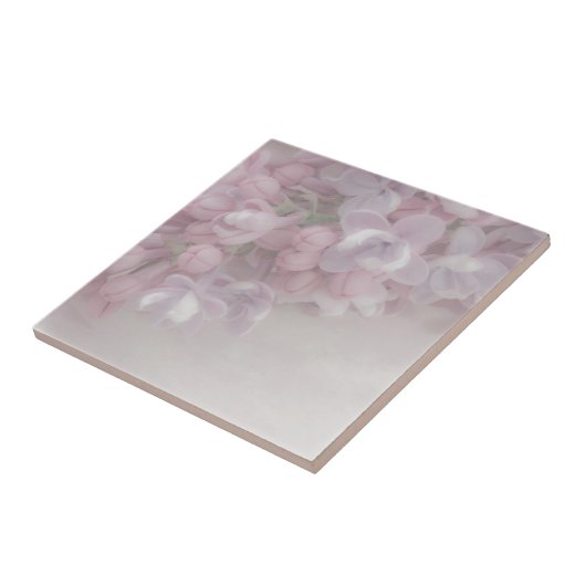 Lila bloesem tegeltje (Zijkant)