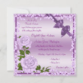 Lila bloesem, weduwen en diamanten kaart (Achterkant)