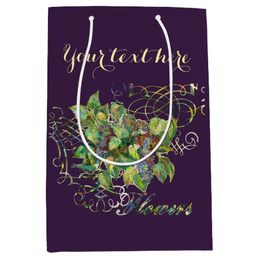 lila bloesems medium cadeauzakje (Voorkant)