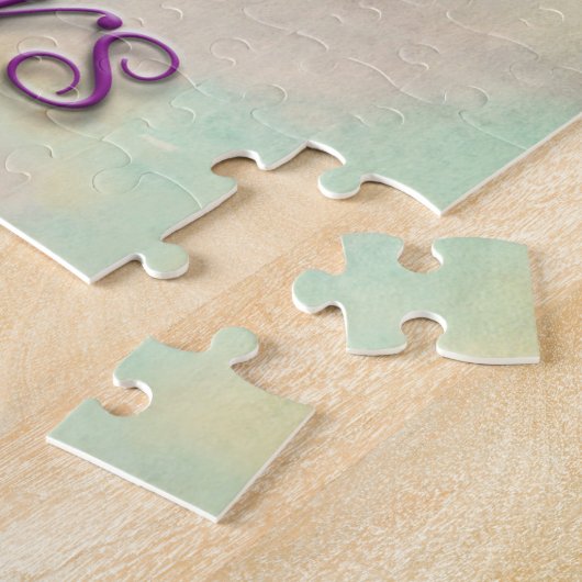 lila bloesems Puzzel (Zijkant)