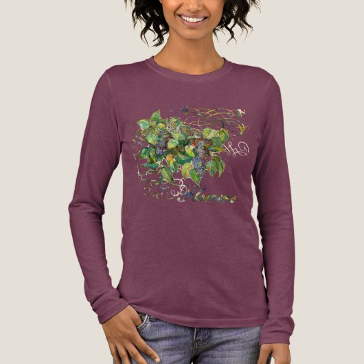 lila bloesems T-shirt (Voorkant)