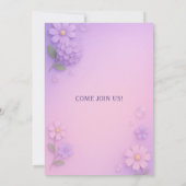 Lila Bloom Bubble 1st Birthday Magic Kaart (Achterkant)