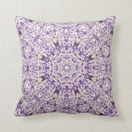 Lila Bloom Kaleidoscope Patroon Kussen