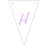 Lila Blossom Happy Birthday Bunting Flags Vlaggetjes (Tweede vlag)