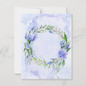 Lila Blue Hyacinth Peony Brunch & Bubble Invites Kaart (Achterkant)