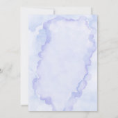 Lila Blue Hyacinth Tulip Wedding Shower nodigt uit (Achterkant)