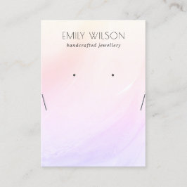 Lila Blush Holographic Earning Ketting Display Visitekaartje