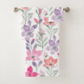 Lila blush lavender roze moderne patroon bad handdoek (Insitu)