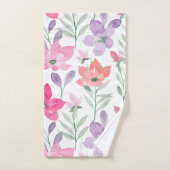 Lila blush lavender roze moderne patroon bad handdoek (Handdoek)