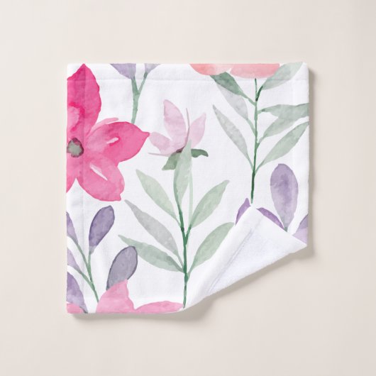 Lila blush lavender roze moderne patroon bad handdoek (Wasdoekje)