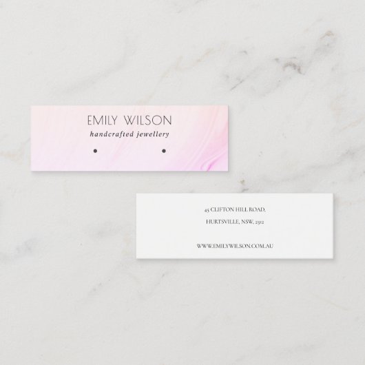 Lila Blush Yellow Hologram Waves die beeldscherm v Mini Visitekaartje (Voorkant / Achterkant)