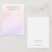 Lila Blush Yellow Wave Hologram 3 oorscherm Visitekaartje (Voorkant / Achterkant)