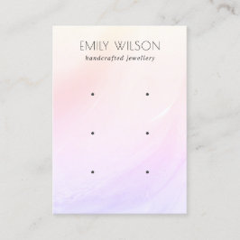 Lila Blush Yellow Wave Hologram 3 oorscherm Visitekaartje