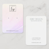 Lila Blush Yellow Wave Hologram oorscherm Visitekaartje (Voorkant / Achterkant)