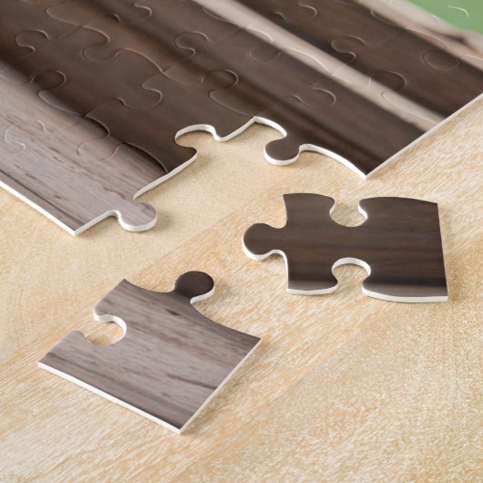 Lila boeket in raam legpuzzel (Zijkant)