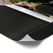 lila boeket met inspirerend prijsopgave poster (Hoek)