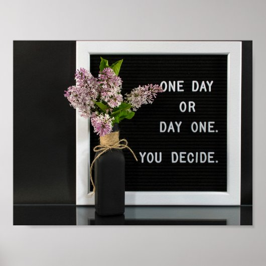 lila boeket met inspirerend prijsopgave poster (Voorkant)