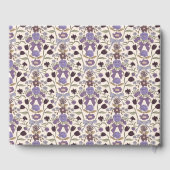 Lila Bogen & Bloesems Bloemen Huwelijk Gastenboek (Achterkant)