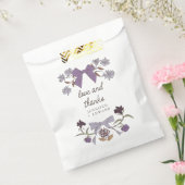 Lila Bogen en Bloesems Boho Wedding Bedankzakje (Gezegeld)