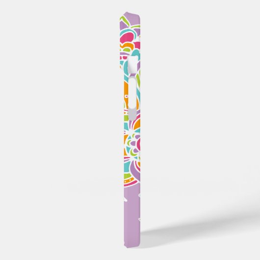 Lila Bohemian Paisley Custom Monogram Case-Mate iPhone Case (Achterkant / Links)