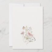 Lila Boho Wildflower Varen Bladgroen Morgen Na Kaart (Achterkant)