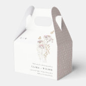 Lila Boho Wildflower Varen Botanische bruiloft Bedankdoosjes (Achterkant)