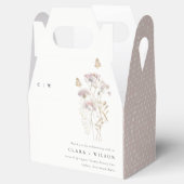 Lila Boho Wildflower Varen Botanische bruiloft Bedankdoosjes (Geopend)