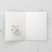 Lila Boho Wildflower Varen Botanische bruiloft Bedankkaart (Binnen)