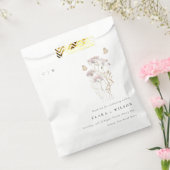 Lila Boho Wildflower Varen Botanische bruiloft Bedankzakje (Gezegeld)