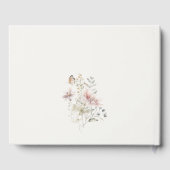 Lila Boho Wildflower Varen Botanische bruiloft Gastenboek (Achterkant)