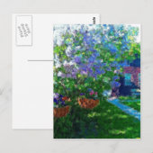 lila bomen in het wilg-meer briefkaart (Voorkant / Achterkant)