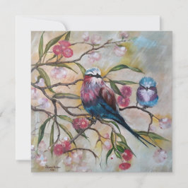 Lila borst roller met baby