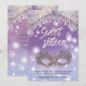 Lila borsteldruppels kaart (Voorkant / Achterkant)