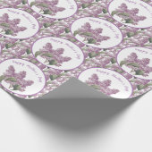 Lila botanische Moederdag Cadeaupapier (Hoek)