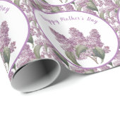  Lila botanische Moederdag Cadeaupapier (Rol Hoek)
