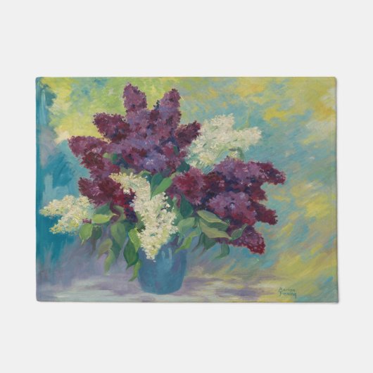 Lila Bouquet Deurmat (Voorkant)