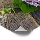 Lila bouquet in paarse sneaker poster (Hoek)