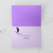 lila bouquet met rode tulp voor verjaardag kaart (Binnen)