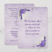 Lila Bouquets voor Vow Renewal Kaart (Voorkant / Achterkant)