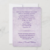 Lila Bouquets voor Vow Renewal Kaart (Achterkant)